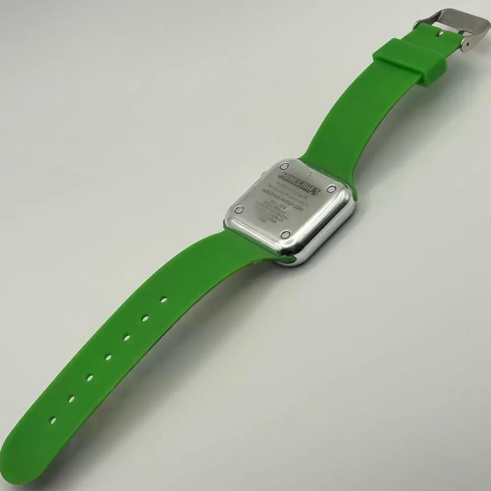 Accutime Minecraft LED Watch Featuring character-themed Silicone Strap